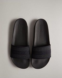 Black Hunter Elastic Women's Slides | NZ-96315