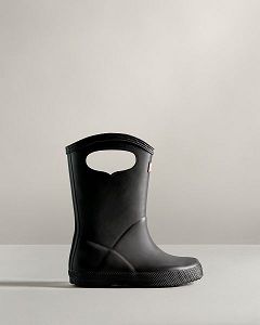 Black Hunter First Classic Grab Handle Kids' Rain Boots | NZ-30675