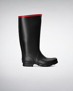 Black Hunter Hunter Argyll Full Knee Men's Rain Boots | NZ-62947