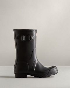 Black Hunter Original Short Men's Rain Boots | NZ-96508