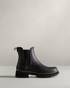 Black Hunter Refined Stitch Detail Women's Chelsea Boots | NZ-69582