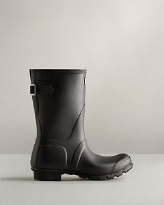 Black Hunter Short Back Adjustable Women's Rain Boots | NZ-26039