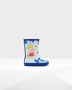 Blue Hunter First Peppa Pig Muddy Puddles Kids' Rain Boots | NZ-17356