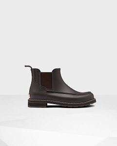 Brown Hunter Refined Moc Toe Men's Chelsea Boots | NZ-41597