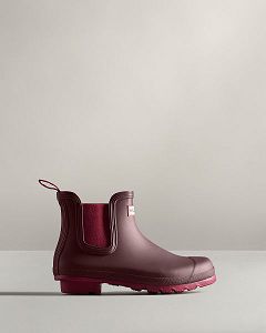 Brown / Red Hunter Original Women's Chelsea Boots | NZ-87643