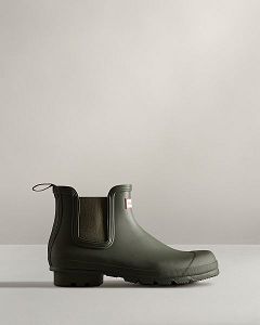 Dark Olive Hunter Original Men's Chelsea Boots | NZ-61849