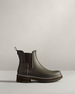 Green Hunter Refined Stitch Detail Women's Chelsea Boots | NZ-30297