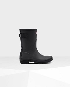 Grey / Black Hunter Short Back Adjustable Women's Rain Boots | NZ-37218