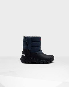 Navy / Black Hunter Insulated Kids' Snow Boots | NZ-42361