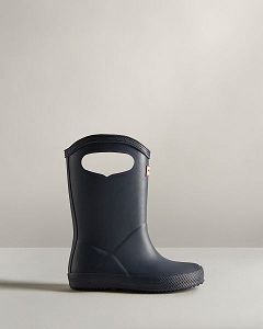 Navy Hunter First Classic Grab Handle Kids' Rain Boots | NZ-60912