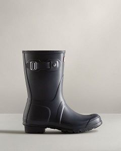 Navy Hunter Original Short Women's Rain Boots | NZ-85367