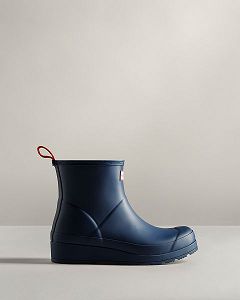 Navy Hunter Play Short Women's Rain Boots | NZ-82940