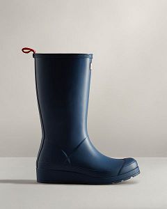 Navy Hunter Play Tall Women's Rain Boots | NZ-15843