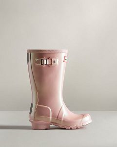 Pink Hunter Nebula Kids' Rain Boots | NZ-73248