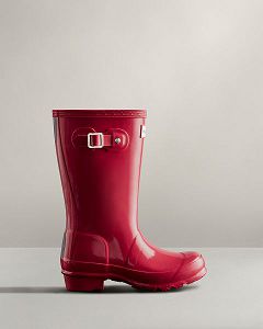 Pink Hunter Original Gloss Kids' Original Boots | NZ-30568