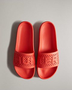 Red Hunter Lightweight Moulded Women's Slides | NZ-80297