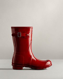 Red Hunter Original Short Gloss Women's Original Short Boots | NZ-54729