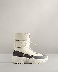 White / Black Hunter Insulated Recycled Polyester Women's Snow Boots | NZ-50973