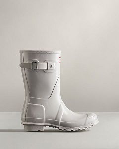 White Hunter Original Short Gloss Women's Rain Boots | NZ-51047