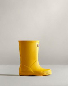 Yellow Hunter Original First Classic Kids' Rain Boots | NZ-49236