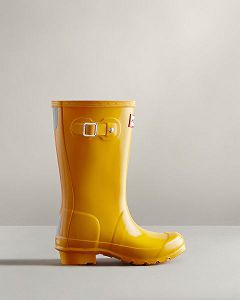 Yellow Hunter Original Gloss Kids' Original Boots | NZ-75963