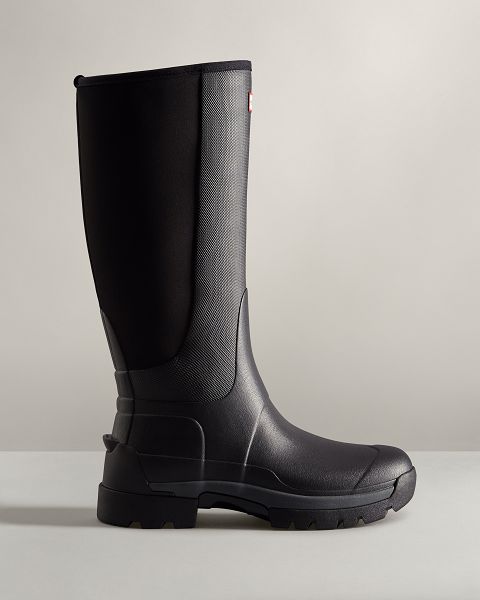 Black Hunter Balmoral Field Hybrid Tall Men\'s Rain Boots | NZ-10278