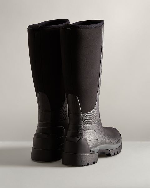 Black Hunter Balmoral Field Hybrid Tall Women's Rain Boots | NZ-52841