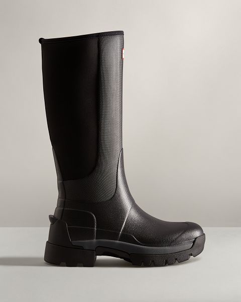 Black Hunter Balmoral Field Hybrid Tall Women\'s Rain Boots | NZ-52841