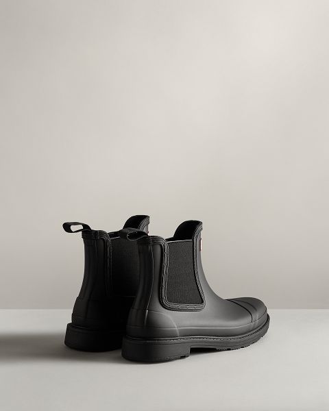 Black Hunter Commando Women's Chelsea Boots | NZ-26843