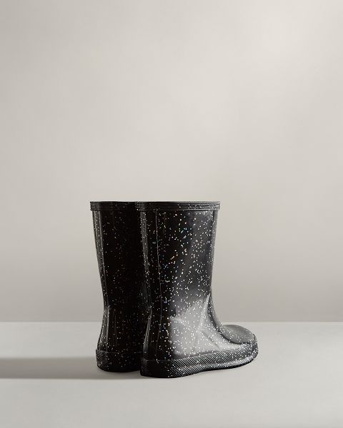 Black Hunter First Giant Glitter Kids' Rain Boots | NZ-19286