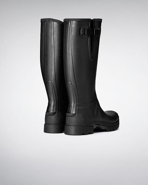 Black Hunter Hunter Balmoral Adjustable 3mm Neoprene Men's Rain Boots | NZ-58613