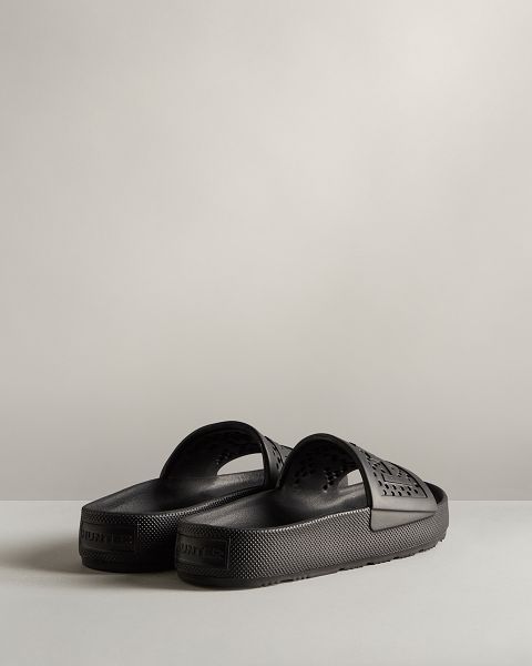 Black Hunter Lightweight Moulded Women's Slides | NZ-29054