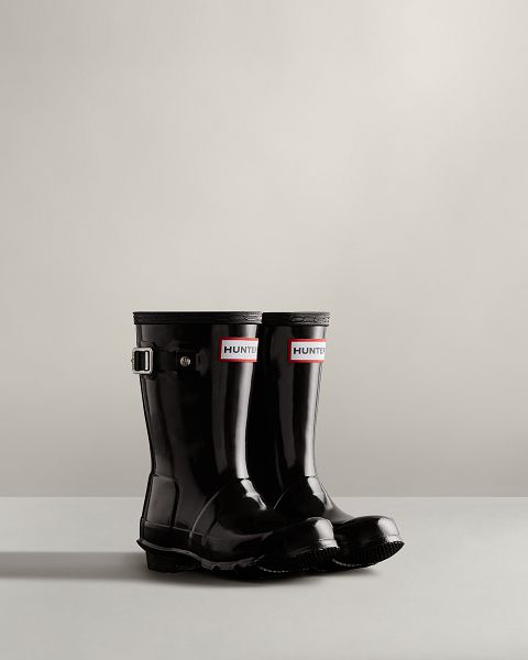 Black Hunter Original Gloss Kids' Rain Boots | NZ-34518