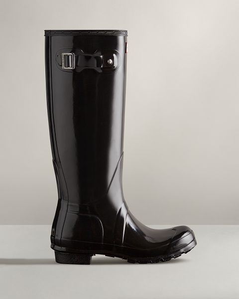 Black Hunter Original Tall Gloss Women\'s Rain Boots | NZ-25607