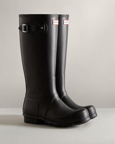 Black Hunter Original Tall Men's Rain Boots | NZ-21679