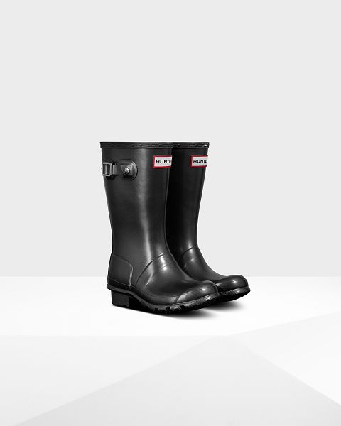 Black Hunter Pearlized Kids' Rain Boots | NZ-61435