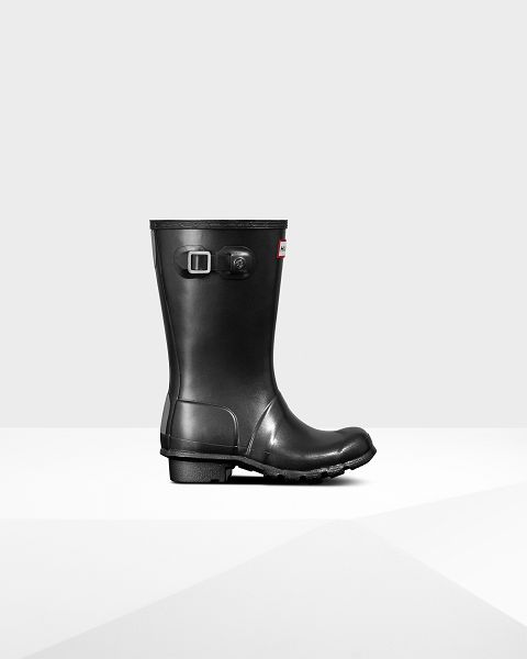 Black Hunter Pearlized Kids\' Rain Boots | NZ-61435