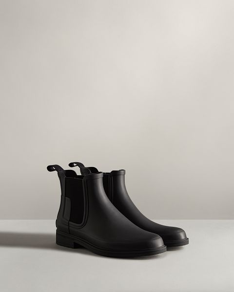 Black Hunter Refined Slim Fit Men's Chelsea Boots | NZ-85913