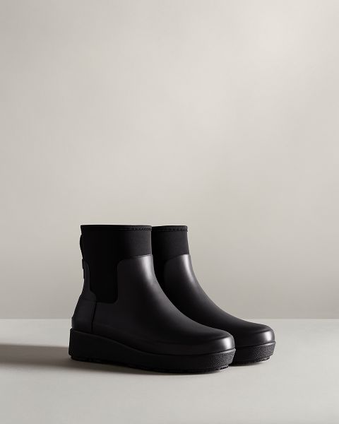 Black Hunter Refined Slim Fit Neoprene Creeper Women's Chelsea Boots | NZ-10249