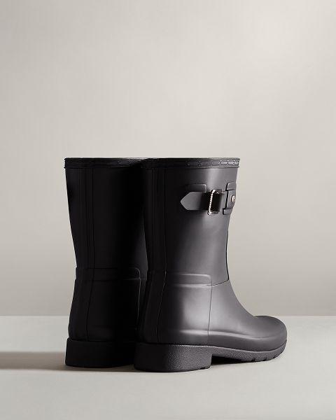 Black Hunter Refined Slim Fit Short Women's Rain Boots | NZ-12046