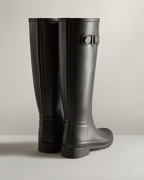 Black Hunter Refined Slim Fit Women's Rain Boots | NZ-56821