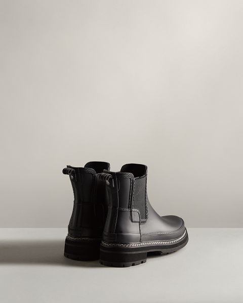 Black Hunter Refined Stitch Detail Women's Chelsea Boots | NZ-69582