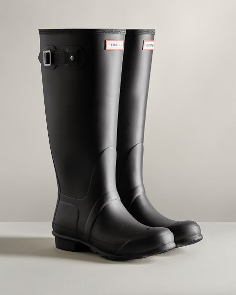 Black Hunter Tall Wide Fit Women's Rain Boots | NZ-47092