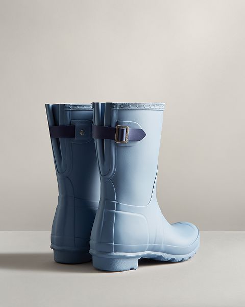 Blue Hunter Short Back Adjustable Women's Rain Boots | NZ-39618