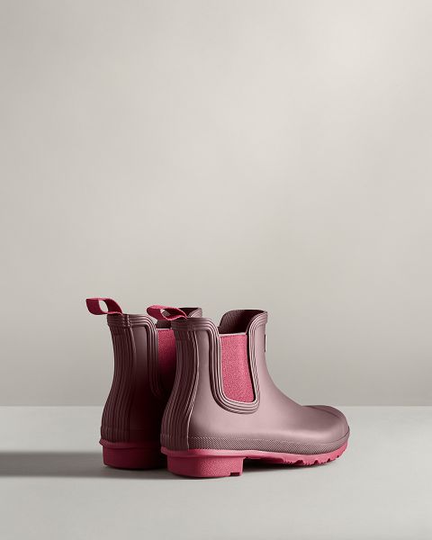 Brown / Red Hunter Original Women's Chelsea Boots | NZ-87643