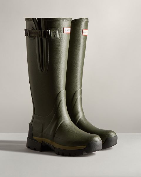 Dark Olive Hunter Balmoral Adjustable 3mm Neoprene Women's Rain Boots | NZ-50931