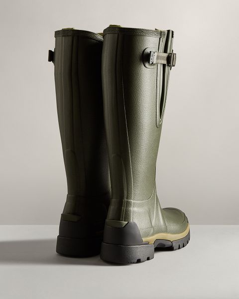 Dark Olive Hunter Balmoral Adjustable 3mm Neoprene Women's Rain Boots | NZ-50931