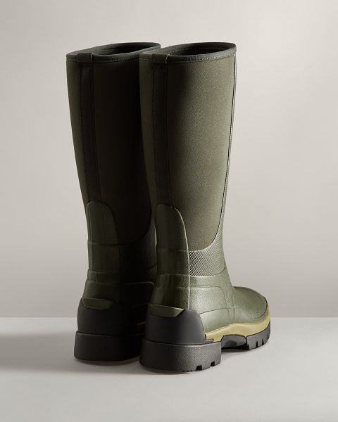 Dark Olive Hunter Balmoral Field Hybrid Tall Women's Rain Boots | NZ-53704