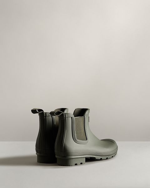 Dark Olive Hunter Original Men's Chelsea Boots | NZ-61849