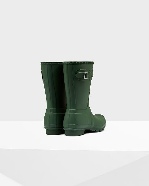 Green Hunter Original Short Women's Rain Boots | NZ-24138